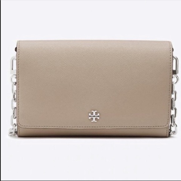 Tory Burch Handbags - TORY BURCH Emerson Chain CrossBody Wallet/Bag GRAY